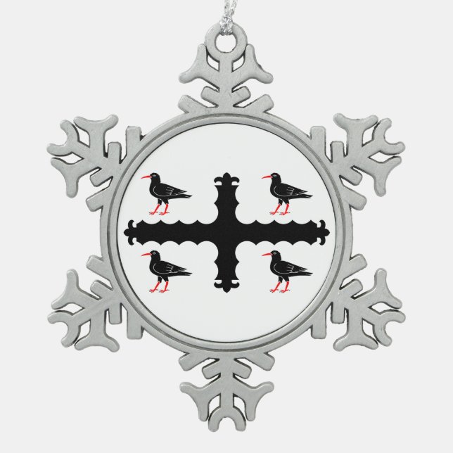 Ornement Flocon De Neige Drapeau du Flintshire  (Devant)