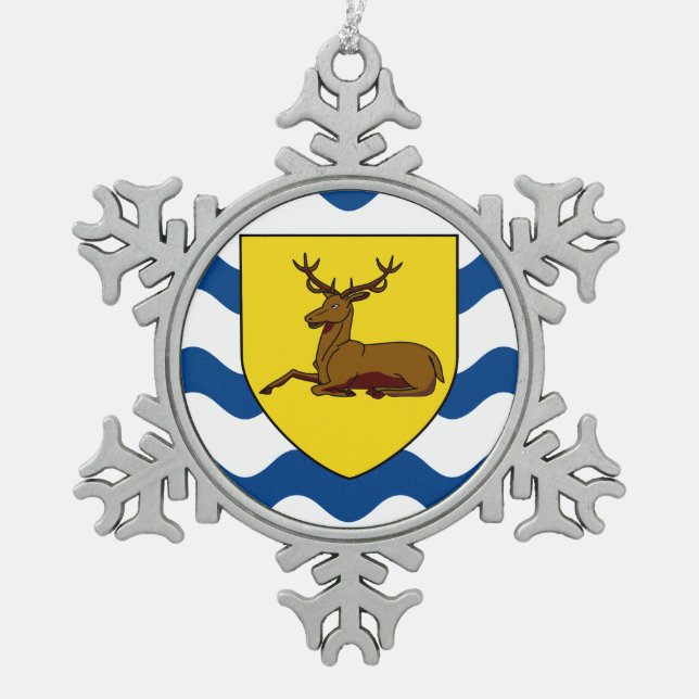 Ornement Flocon De Neige Drapeau du Hertfordshire (Devant)