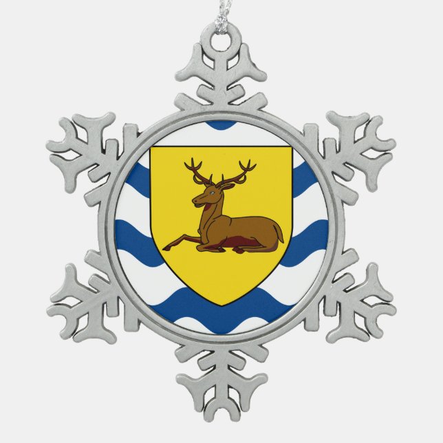 Ornement Flocon De Neige Drapeau du Hertfordshire (Devant)
