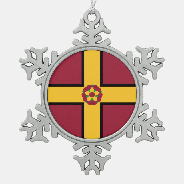 Ornement Flocon De Neige Drapeau du Northamptonshire (Devant)