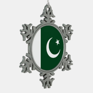 Ornement Flocon De Neige Drapeau du Pakistan
