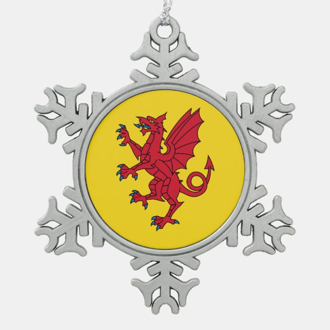 Ornement Flocon De Neige Drapeau du Somerset  (Devant)