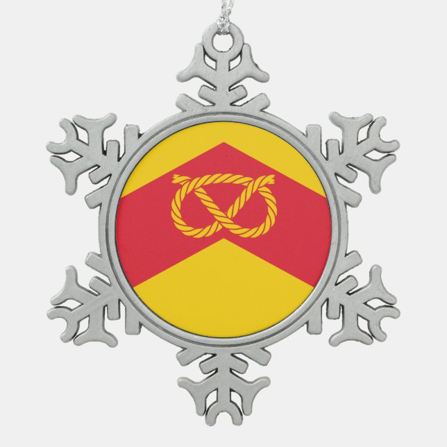 Ornement Flocon De Neige Drapeau du Staffordshire, (Devant)