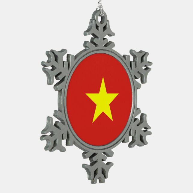 Ornement Flocon De Neige Drapeau du Vietnam (Gauche)