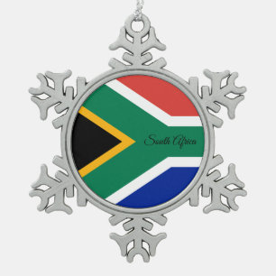 Ornement Flocon De Neige Drapeau sud-africain
