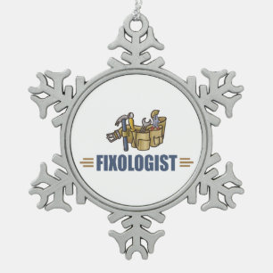 Ornement Flocon De Neige Drôle Handyman