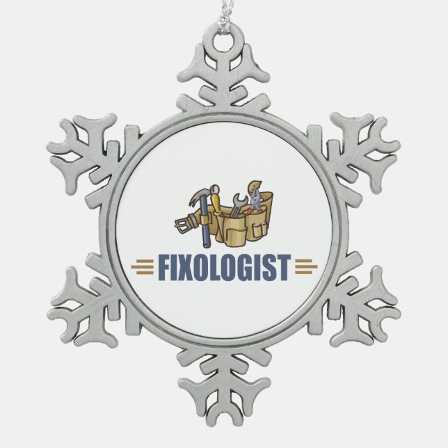 Ornement Flocon De Neige Drôle Handyman (Devant)