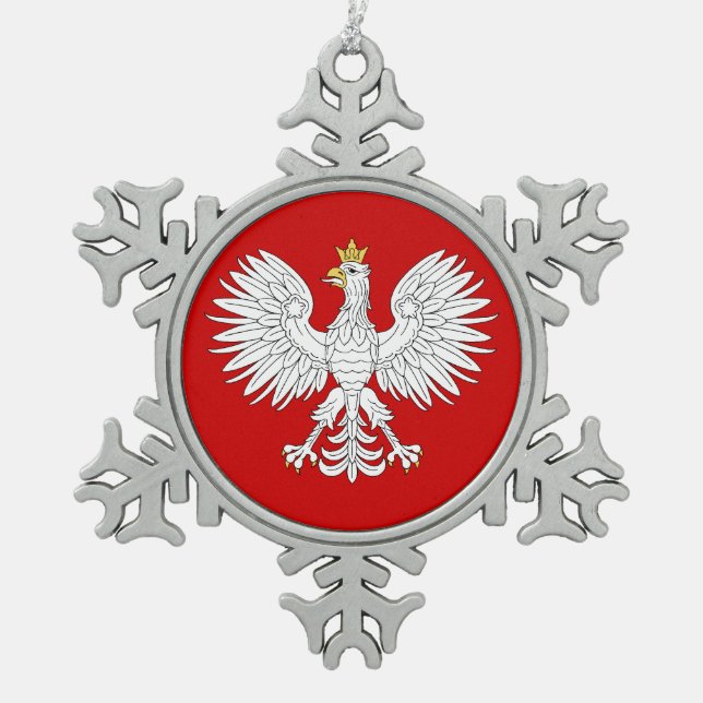 Ornement Flocon De Neige Eagle polonais (Devant)