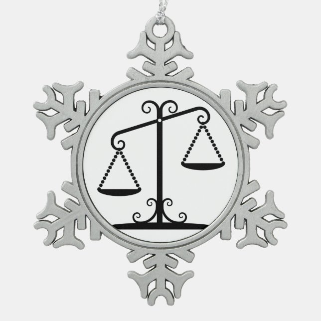 Ornement Flocon De Neige échelles d'équilibre (Devant)