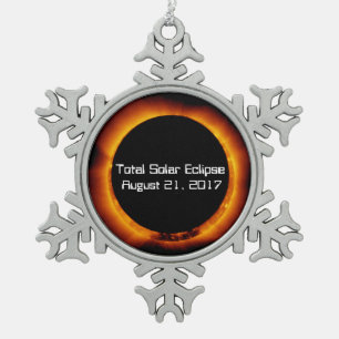 Ornement Flocon De Neige Éclipse solaire totale 2017