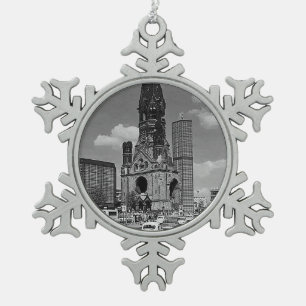 Ornement Flocon De Neige Église vintage du Souvenir de Berlin-Kaiser-Wilhel