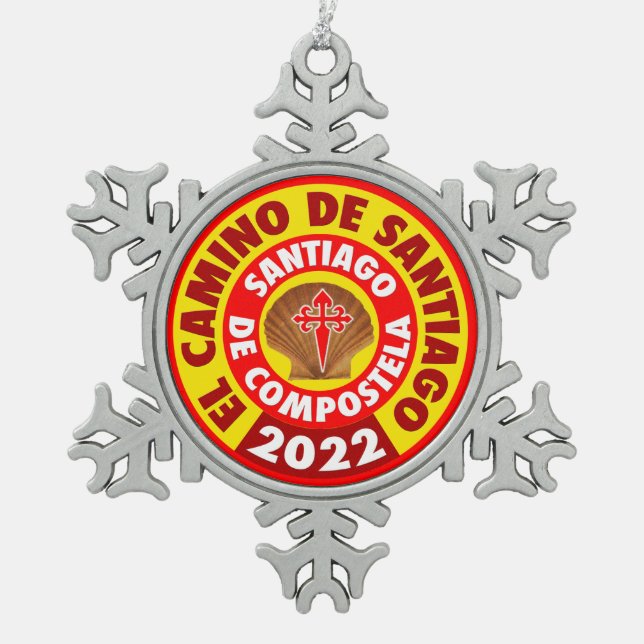 Ornement Flocon De Neige El Camino de Santiago 2022 (Devant)