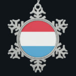 Ornement Flocon De Neige Emblème de Luxembourg<br><div class="desc">Luxembourg Patriotic Home Venin Design. Souvenir luxembourgeois de Sign. National Politics Mark Present. Présentation de symboles homeland.</div>
