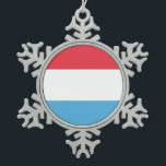 Ornement Flocon De Neige Emblème de Luxembourg<br><div class="desc">Luxembourg Patriotic Home Venin Design. Souvenir luxembourgeois de Sign. National Politics Mark Present. Présentation de symboles homeland.</div>