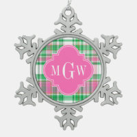 Emerald Green Hot Pink Wht Preppy Madras