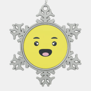 Ornement Flocon De Neige Emoji de sourire