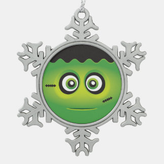 Ornement Flocon De Neige Emoji mignon Halloween heureux de Lil Frankenstein