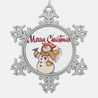 Ornement flocon de neige en étain/bonhomme de neig
