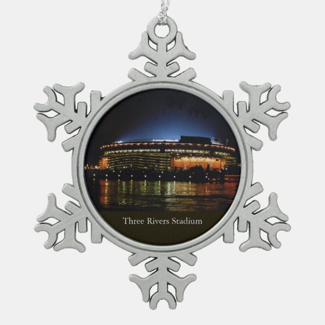 Ornement flocon de neige en étain du stade 3 River (Devant)