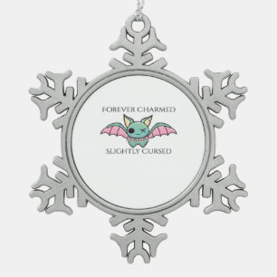 Ornement Flocon De Neige Encre de Whimsigoth - Forêts mystiques, Lunes et M