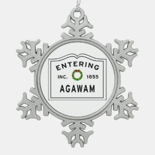 Ornement Flocon De Neige Entrée Massachusetts Agawam