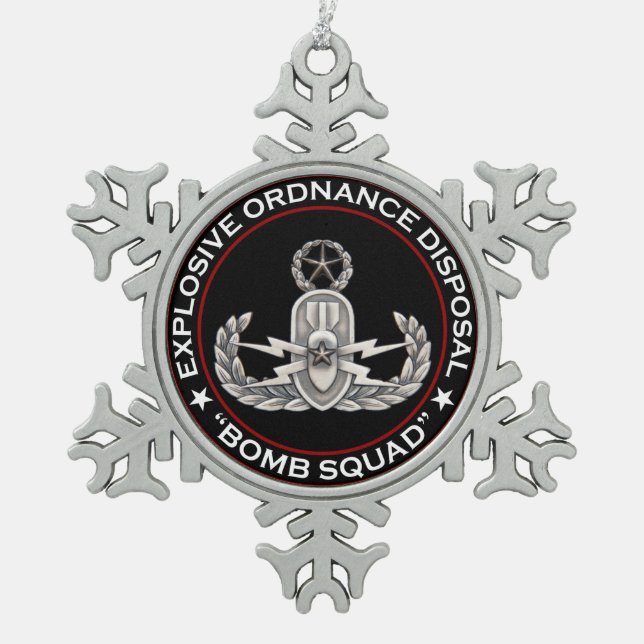 Ornement Flocon De Neige Escadron de la mort principal d'EOD (Devant)