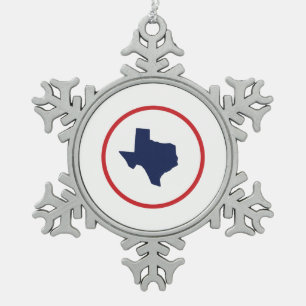 Ornement Flocon De Neige État du Texas
