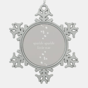 Ornement Flocon De Neige Étincelle Étincelle Petit Étoile Argent Gris Étinc
