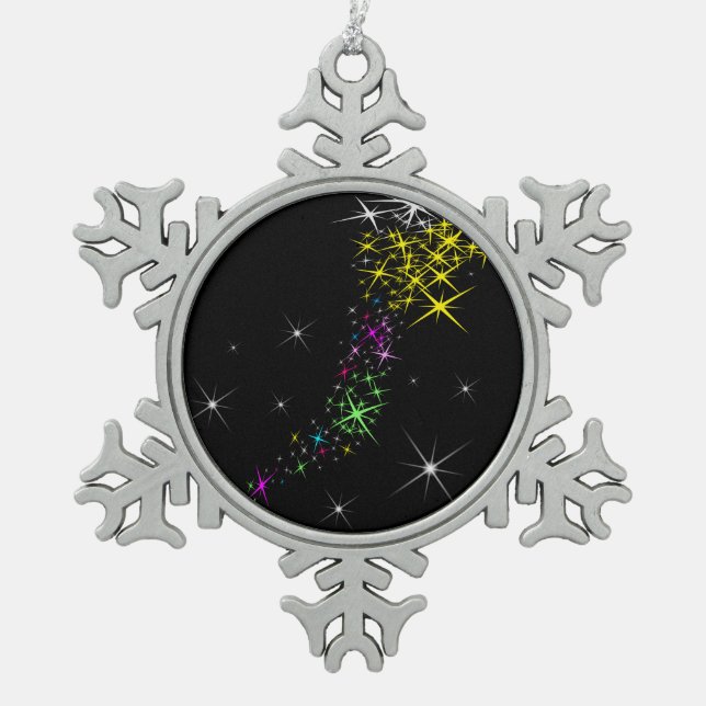 Ornement Flocon De Neige Étoile de Noël (Devant)