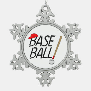 Ornement Flocon De Neige Exclamation de baseball