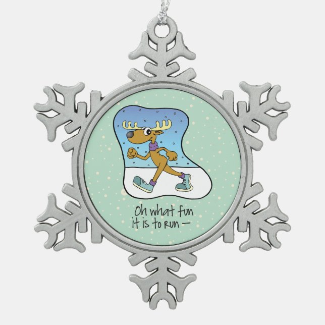 Ornement Flocon De Neige Exercice Reindeer Noël (Devant)