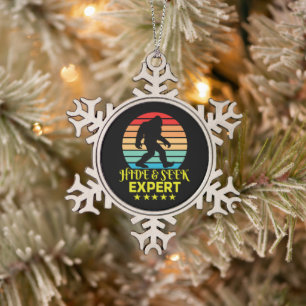 Ornement Flocon De Neige Expert Bigfoot Cache-Cache Drôle