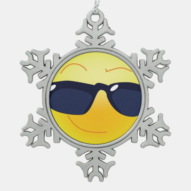 ORNEMENT FLOCON DE NEIGE FACE COOL (Devant)