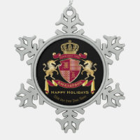 Faites votre propre blason Red Gold Unicorn Emblem