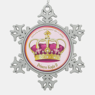 Ornement Flocon De Neige Faites votre propre élégante perle d'or rose