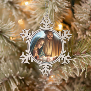 Ornement Flocon De Neige Famille de Noël