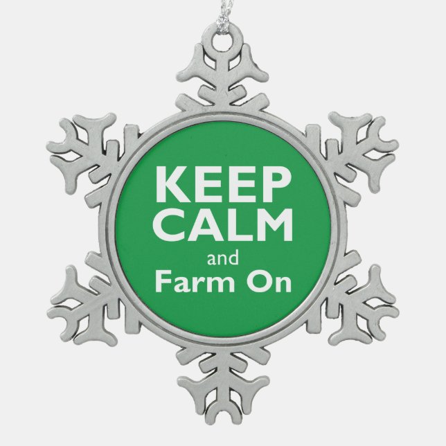 Ornement Flocon De Neige Ferme dessus (Devant)