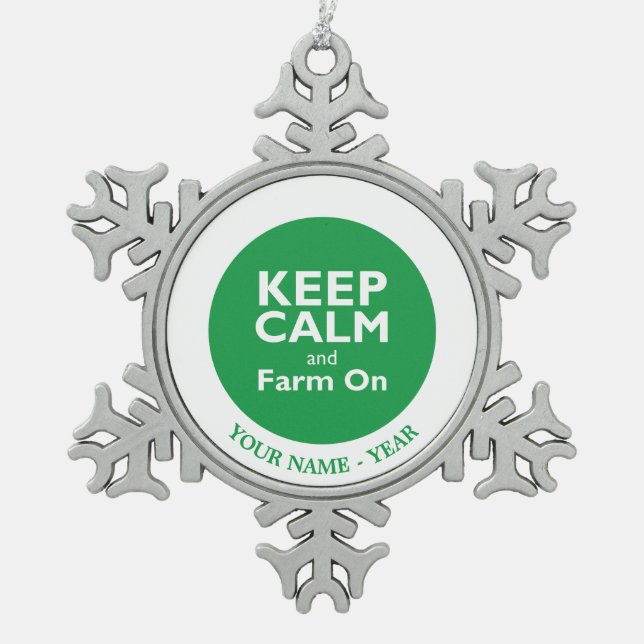 Ornement Flocon De Neige Ferme dessus (Devant)