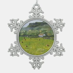 Ornement Flocon De Neige Fête de Noël de l'ornement irlandais