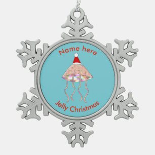 Ornement Flocon De Neige Fête de Noël Jellyfish Ornement personnalisé