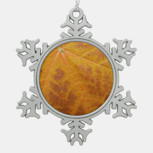 Ornement Flocon De Neige Feuille de Érable Jaune Automne Abstrait Nature
