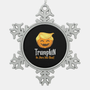 Ornement Flocon De Neige Feuille de livre de Trumpkin Funny Halloween