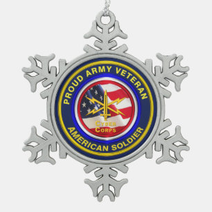Ornement Flocon De Neige Fiers Cyber Corps de l'Armée de terre vétéran Keep