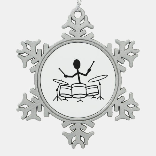 Ornement Flocon De Neige Figure du manche de tambour (Devant)