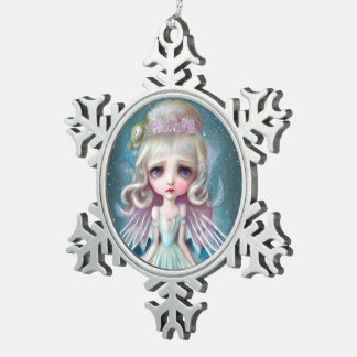 Ornement Flocon De Neige Fille Blonde Surréalisme Pop