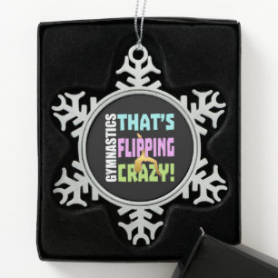 Ornement Flocon De Neige Filles Gymnastique - Flipping Crazy