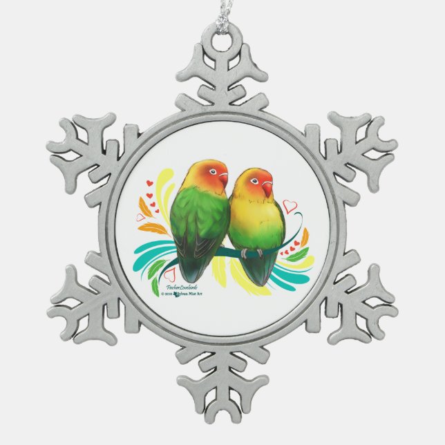 Ornement Flocon De Neige Fischer Lovebirds (Devant)