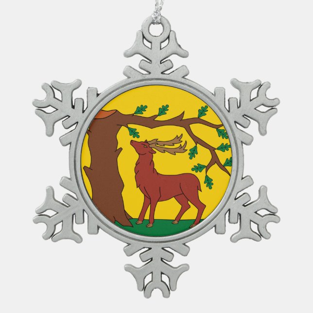 Ornement Flocon De Neige Flag of Bedfordshire   (Devant)