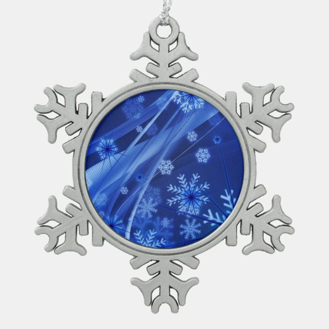 Ornement Flocon De Neige Flèches bleues (Devant)