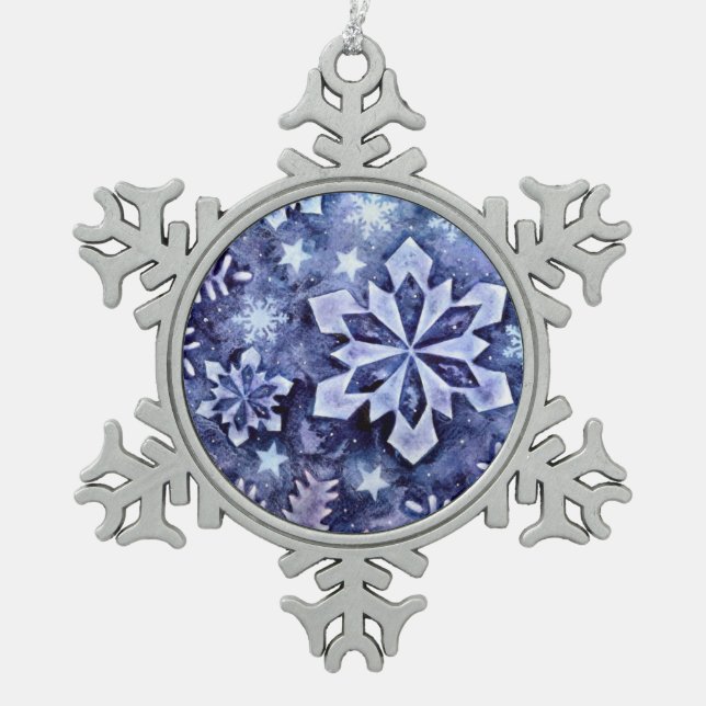 Ornement Flocon De Neige Flèches bleues (Devant)